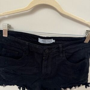 Hidden Black Distressed Denim Shorts